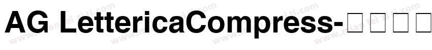AG LettericaCompress字体转换